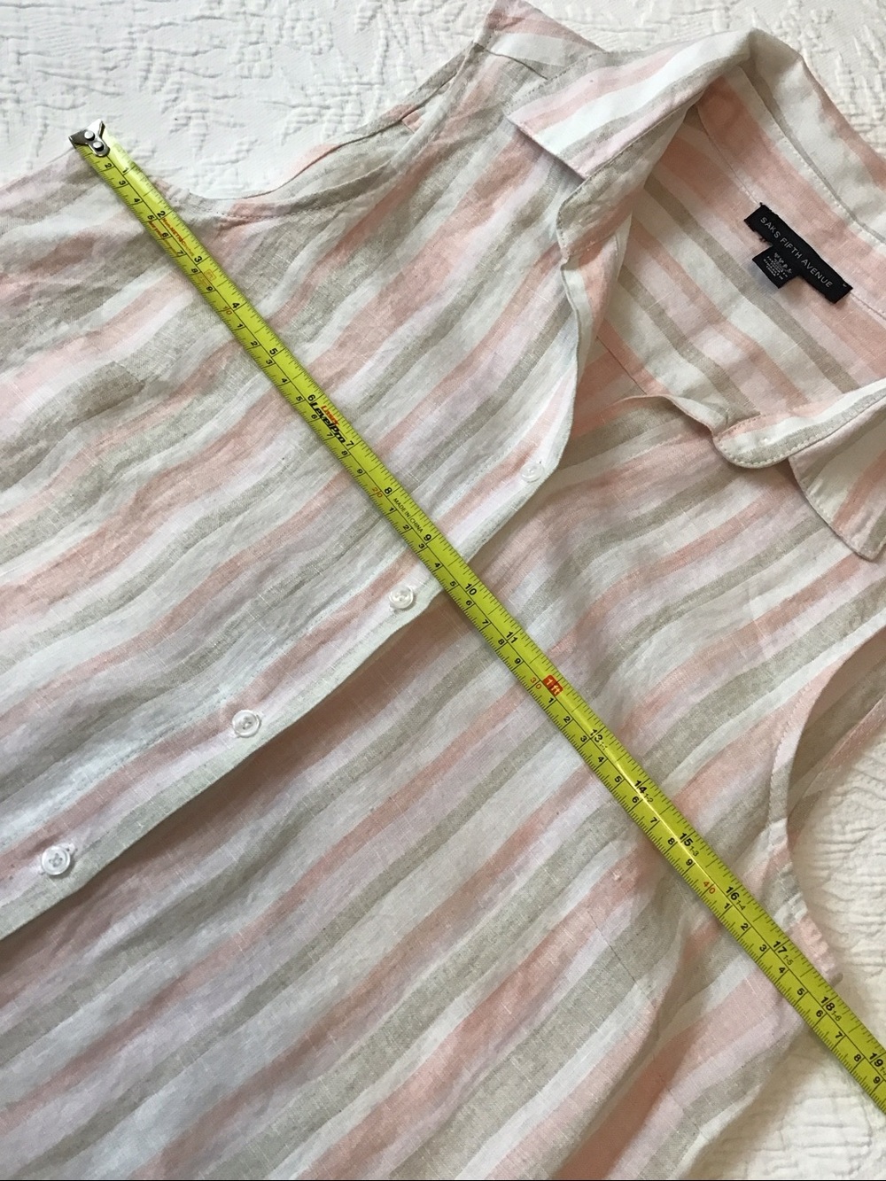 Saks Fifth Avenue Linen Shirt Dress - Picture 3 of 9